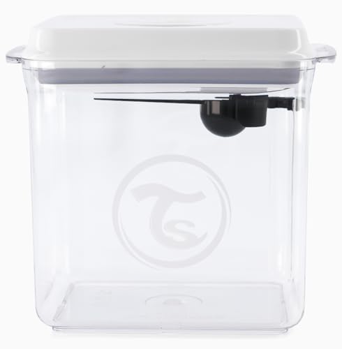 Recipient de depozitare pentru lapte praf Twistshake cu lingură 1700 ml, dozator de lapte praf sigilat cu capac ermetic, operare cu o singură mână, fără BPA, transparent