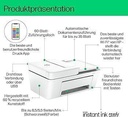 Imprimantă multifuncțională HP DeskJet 4220e, imprimare gratuită 3 luni cu cerneală HP Instant inclusă, HP+, imprimantă, copiator, scaner, livrare fax mobil, WLAN, alimentator automat de documente, alb