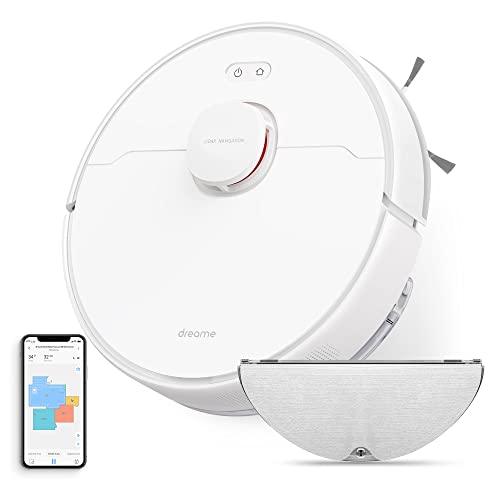 Robot aspirator dreame D9 Max cu funcție de ștergere, robot aspirator 4000Pa, navigație LDS, timp de funcționare 150 min, hărți pentru mai multe etaje, ideal pentru covoare, podele dure și păr de animale, aplicație