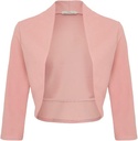 DANAEST Cardigan de sărbători Bolero pentru femei Jachetă elegantă cu umeri, cu mâneci 3/4, Top scurt (708)