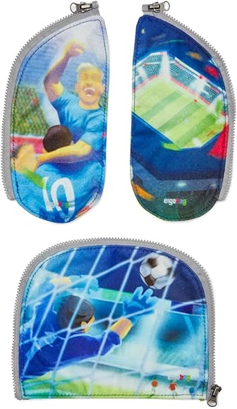 Set accesorii ghiozdan ergobag Zippies 3 piese pentru fotbal copii, baieti si fete - verde