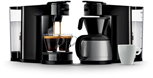 Philips Senseo HD6592/60 Aparat de cafea 2 în 1 Switch, 1450 W, 7 căni, 40 x 15 x 27 cm, Negru