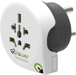 Adaptor de călătorie Q2 Power 1.100240 din lume către India
