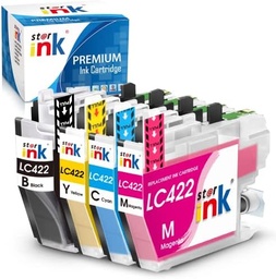 Pachet de cartușe Greenjob LC422XL compatibile cu cartușe de imprimantă Brother LC422 LC-422XL LC-422XLVAL Pachet multiplu pentru Brother MFC-J5340DW MFC-J5345DW MFC-J5740DW MFC-J6540DW MFC-J6940DW (Pachet de