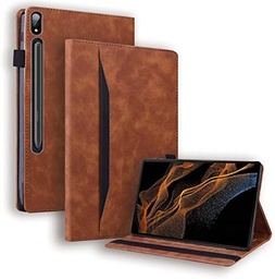 Husă Auslbin pentru Samsung Galaxy Tab S8 Ultra 14,6 inchi 2022 SM-X900/SM-X906 Piele PU cu funcție de suport Husă de protecție pentru Samsung Galaxy Tab S8 Ultra Versiunea 2022 - Albastru