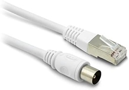 Cablu Metronic RJ45 / TV coaxial 9,52 mm tată la tată 2 m - 395285