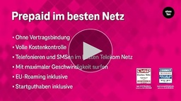 Cartelă SIM Telekom MagentaMobil Prepaid Basic | 9ct pe minut/SMS către toate rețelele germane | 10 EUR credit de pornire | Fără obligații contractuale controlez total costurile