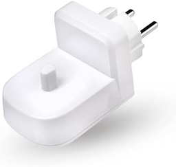 Încărcător de perete pentru periuță de dinți electrică ProofVision pentru priză UE pentru modelele Oral-B/Braun (cu excepția seriei IO-seriehn și Pulsonic) | Stație de încărcare portabilă Oral B, fără fir, impermeabilizare IPX7