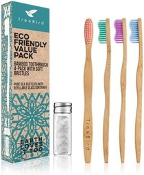Set de 2 rezerve de periuță de dinți Feel Natural Bamboo