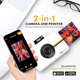 Set de călătorie KODAK Step Touch de 13 MP și imprimantă instantanee cu ecran tactil LCD de 3,5 inchi (negru)