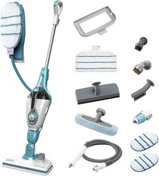 BLACK+DECKER - Mop cu abur STEAMITT cu detergent de maini si manusa - 12 accesorii - Multifunctional 1300 W - Timp de incalzire 15 sec - Rezervor 500 ml - Curatare perfecta - FSMH1321JSM-QS