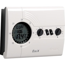 VEMER VN160800 ECO.X-W Termostat digital de încălzire, termostat de cameră cu program săptămânal, alimentat cu baterii, alb