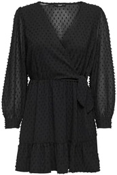 DOAR Damen Onltiva L/S Dobby Fake Wrap Dress Wvn