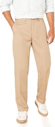 Pantaloni de costum pentru bărbați Amazon Essentials cu front plat, cu talie extensibilă, croială clasică