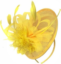 Căciulă de fascinator Caprilite Sinamay pentru femei Curse de nuntă cu bentiță