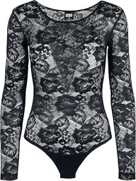 Urban Classics Ladies Lace Longsleeve Body, body dama, disponibil pe negru, marimi de la XS la 5XL
