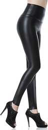 Jambiere din piele artificială PU pentru femei Everbellus Sexy Pantaloni colanți înalți cu talie înaltă