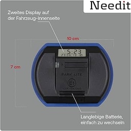 Needit disc electronic de parcare Park Lite I disc de parcare automat electric cu aprobare de la Federal Motor Transport Authority I Parchimetru digital cu 2 afișaje și multe funcții, durabil și fiabil
