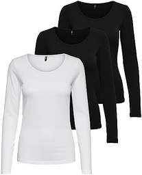 ONLY Damen Longsleeve Onllive Love Life Basic Cămașă Damen