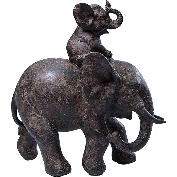 Figurină decorativă Kare Design Dumbo Uno, negru, obiect decorativ, elefant, 19x18x9 cm (H/L/D)