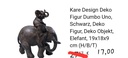 Figurină decorativă Kare Design Dumbo Uno, negru, obiect decorativ, elefant, 19x18x9 cm (H/L/D)