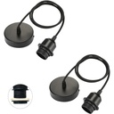 Suspensie lampă Linkind E27 cu inel cu șurub, cablu textil de 100 cm reglabil, pandantiv compatibil cu abajur, suport lampă ideal pentru agățat bucătărie, alb