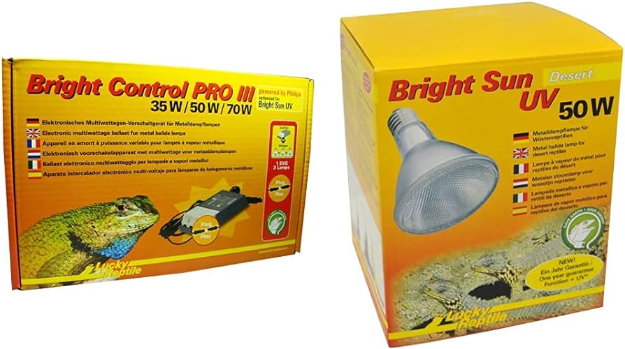 Lucky Reptile Bright Sun UV Desert - Lampă cu halogenuri metalice de 70 W pentru prize E27