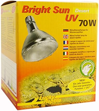 Lucky Reptile Bright Sun UV Desert - Lampă cu halogenuri metalice de 70 W pentru prize E27