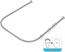 Tije pentru perdea de dus Misounda Suport arc rotund in forma de U (70-100) x100x(70-100) cm, paravan de dus din otel inoxidabil 304 Tije pentru perdea de dus, pentru baie, bucatarie, vestiar.