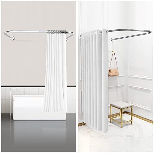 Tije pentru perdea de dus Misounda Suport arc rotund in forma de U (70-100) x100x(70-100) cm, paravan de dus din otel inoxidabil 304 Tije pentru perdea de dus, pentru baie, bucatarie, vestiar.
