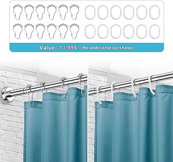 Tije pentru perdea de dus Misounda Suport arc rotund in forma de U (70-100) x100x(70-100) cm, paravan de dus din otel inoxidabil 304 Tije pentru perdea de dus, pentru baie, bucatarie, vestiar.
