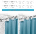 Tije pentru perdea de dus Misounda Suport arc rotund in forma de U (70-100) x100x(70-100) cm, paravan de dus din otel inoxidabil 304 Tije pentru perdea de dus, pentru baie, bucatarie, vestiar.