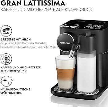 Aparat de cafea Nespresso De'Longhi EN640.W Gran Lattissima cu capsule cu sistem automat de lapte, presiune 19 bar, 1400W, alb