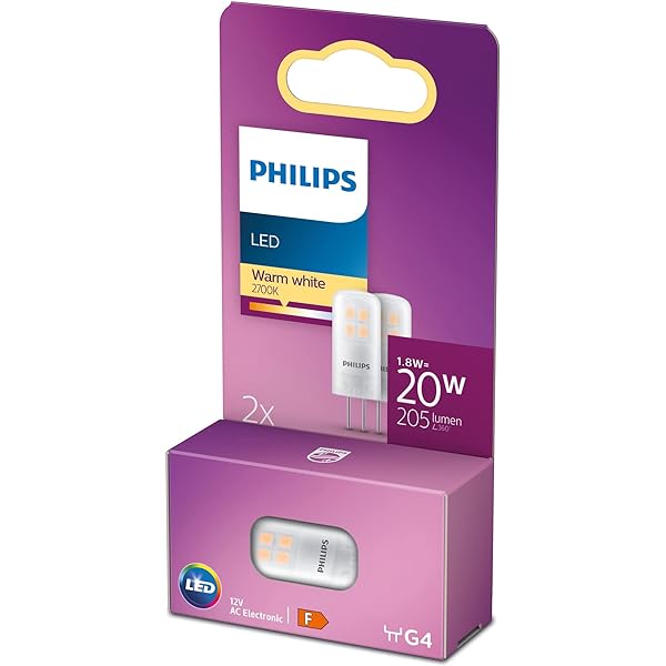 Arzător standard Philips LED cu 40 W, bază GY6.35, alb cald, reglabil [Clasa de energie F]