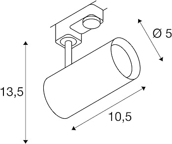 SLV NOBLO SPOT | Sistem de iluminat trifazat, spot cu LED trifazat, spot, spot pentru tavan, plafon, sistem sine, iluminat interior | negru, 2700K, cu adaptor 3P