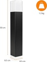 Smartwares OOL-50018 Lumină neagră pentru exterior - LED durabil - Carcasă din aluminiu, 80 cm [Clasa energetică F]