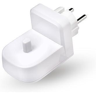 Încărcător de perete pentru periuță de dinți electrică pentru priză UE de la ProofVision pentru Oral-B/Braun (modele cu excepția seriei IO-seriehn și Pulsonic)