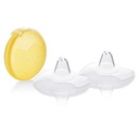 Protecții pentru mamelon Medela Contact – Fără BPA – Fabricat din silicon ultra-subțire, moale – Include 2 protecții pentru mamelon și carcasă – 20 mm, mediu