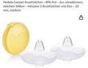 Protecții pentru mamelon Medela Contact – Fără BPA – Fabricat din silicon ultra-subțire, moale – Include 2 protecții pentru mamelon și carcasă – 20 mm, mediu