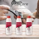 Vitalcare | Emulsie oxidanta 20 volum, oxidant pentru par extra dulce cu cheratina, culoare vie, compatibil cu creme colorante, 150 ml