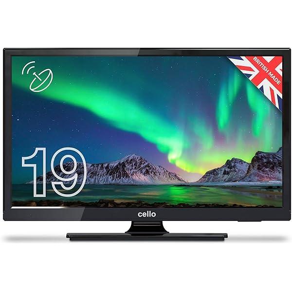 Cello C1620FS Televizor LED Full HD de 16 inchi (41 cm în diagonală) cu player DVD încorporat DVBT2 S2 Tuner triplu negru [Clasa de energie E]