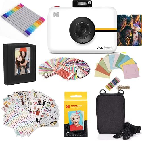 Set de călătorie KODAK Step Touch de 13 MP și imprimantă instantanee cu ecran tactil LCD de 3,5 inchi (negru)