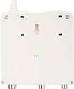 Metronic 432176 - Amplificator de interior cu reglare amplificare FM-UHF, amplificare reglabila pana la 30 dB, protectie 4G, prize TV, diametru 9,52 mm, culoare: alb
