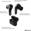 Căști Bluetooth Panasonic RZ-S300WE-K True fără fir, ultracompacte, control vocal, fără fir, până la 30 de ore de viață a bateriei