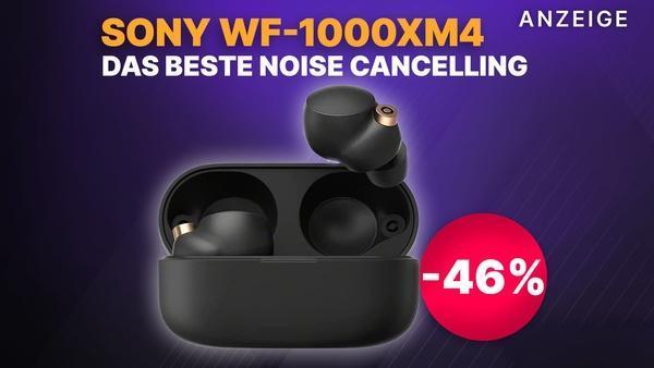 Căști Sony WF-1000XM4 True Wireless cu anulare a zgomotului (până la 24 de ore de autonomie a bateriei, conexiune Bluetooth stabilă, optimizată pentru Alexa și Asistent Google, mâini libere) Negru