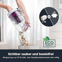 Robot de aspirare și ștergere EUREKA E10s DE + stație de aspirare multiciclon fără sac (4000Pa, detectare automată a covoarelor și ridicare automată a mopului, navigare LiDAR, ideal împotriva părului de animale, aplicație și control vocal) alb