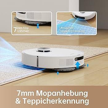 Robot aspirator dreame L10 Prime și robot de curățare cu stație automată de spălare a mopului, ridicare mopan de 7 mm, navigație LDS, putere de aspirație 4000 Pa, cartografiere 3D, WiFi/APP