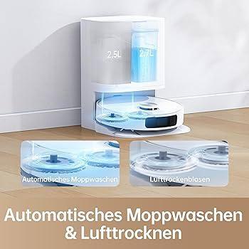 Robot aspirator dreame L10 Prime și robot de curățare cu stație automată de spălare a mopului, ridicare mopan de 7 mm, navigație LDS, putere de aspirație 4000 Pa, cartografiere 3D, WiFi/APP