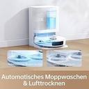 Robot aspirator dreame L10 Prime și robot de curățare cu stație automată de spălare a mopului, ridicare mopan de 7 mm, navigație LDS, putere de aspirație 4000 Pa, cartografiere 3D, WiFi/APP