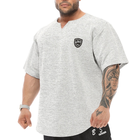 MUSCLE GYM Herren Bodybuilding Rag Top Antrenament Frottee Baumwolle Gym Wear Tricouri Hardcore Gym Wear Schwarz